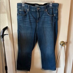 Torrid Blue Cropped Ankle Jeans with Classic Indigo Wash